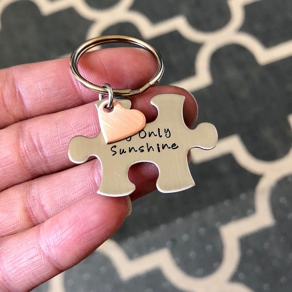 You are my Sunshine Keychains Stainless Steel - Picture 3 of 3